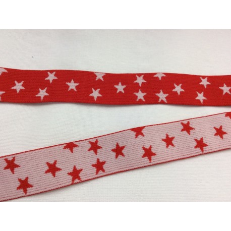 Elastic band red with stars