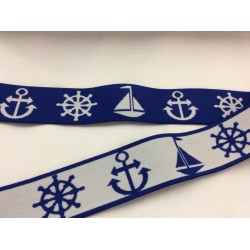 Elastic band blue with anchors