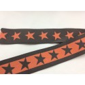 Elastic band orange-grey with stars Elastic band orange-grey with stars