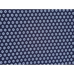 Jersey knitted blue with white dots