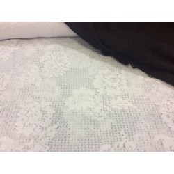 Lace white with flowers