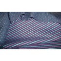 Sweat matelassé réversible bleu-rose-gris points et rayures Sweat matelassé réversible bleu-rose-gris points et rayures