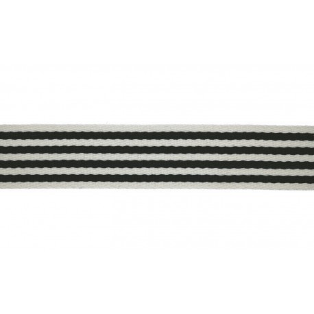 Gurtband soft 40mm gestreift marineblau