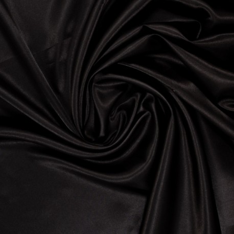 Satin uni noir