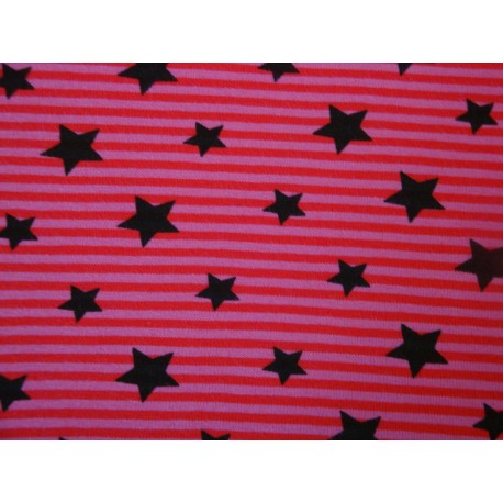 Stars on pink-red stripes