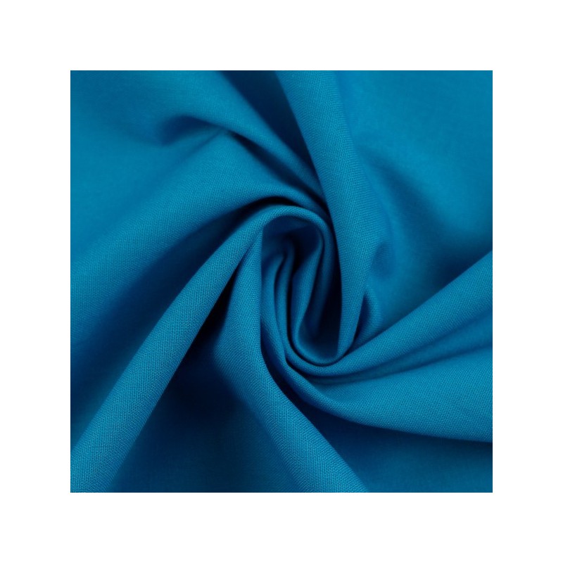 Coton uni bleu turquois