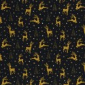 Noël Cerfs dorés sur noir Noël Cerfs dorés sur noir