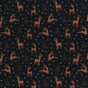 Christmas copper deers on black