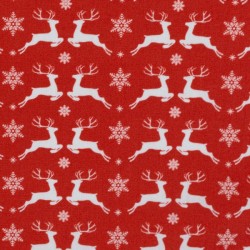 Christmas white deers on red