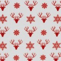 Noël Têtes de Cerfs rouge sur blanc Noël Têtes de Cerfs rouge sur blanc