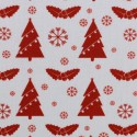 Noël Sapins rouge sur blanc Noël Sapins rouge sur blanc