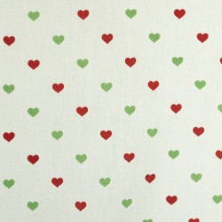 Christmas red and green hearts