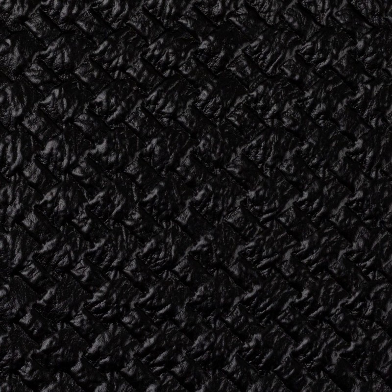 Simili leather black fine wicker looks