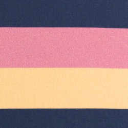 Kim gelb-rosa-navy Streifen
