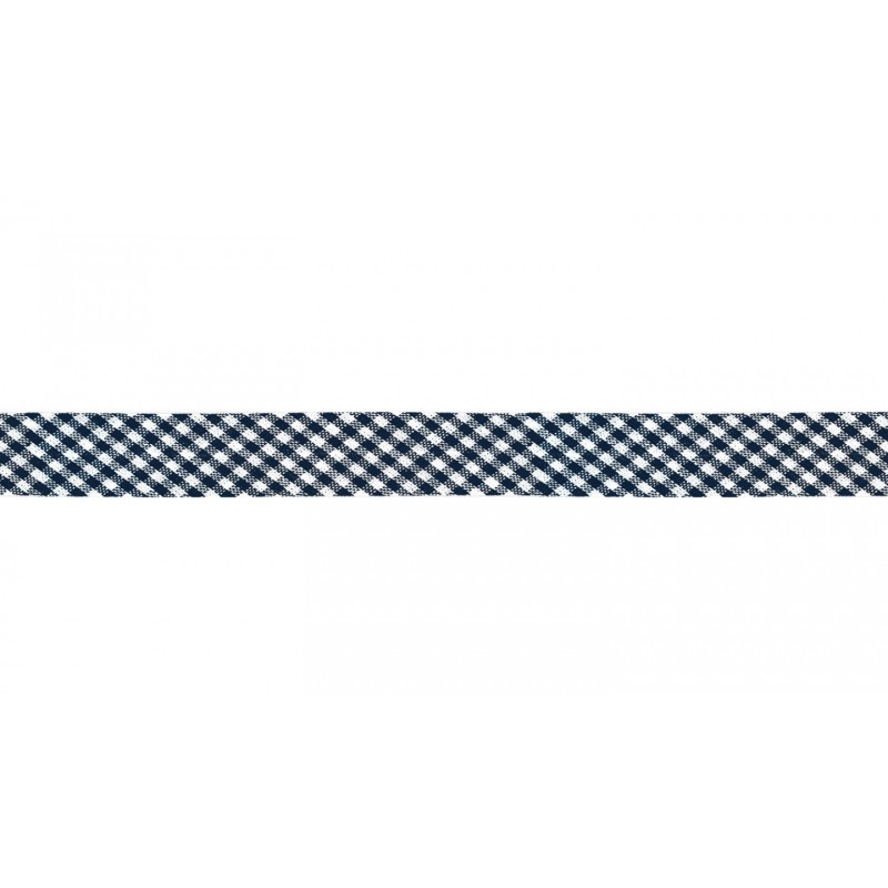 Schrägband Baumwolle marineblau vichy BB