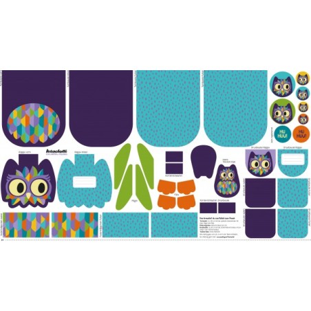Bag panel Owl by Kaeselotti