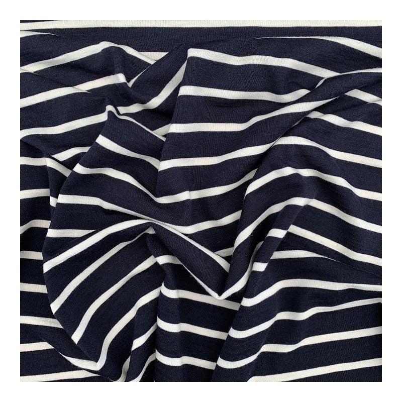 Jersey merinos blue-white stripes