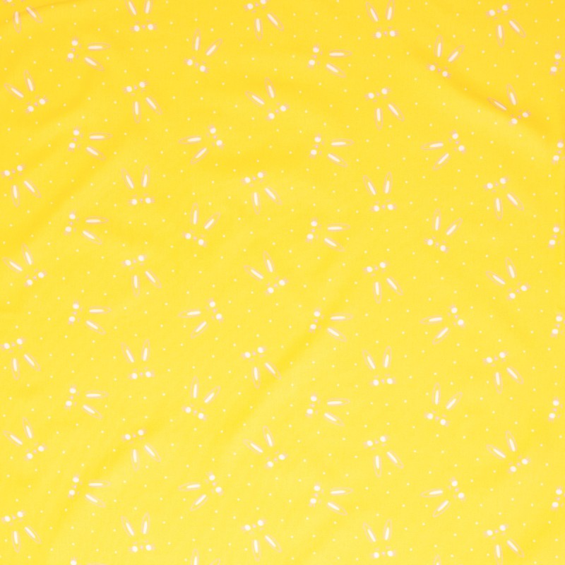 Pâques Têtes de lapin sur jaune