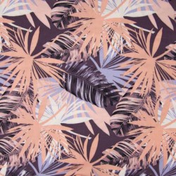 Viscose Chally Feuilles mauves