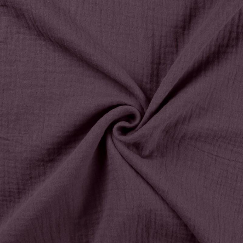 Double gaze uni mauve