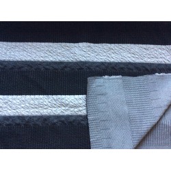 Patchwork Rayures noires-grises-blanches