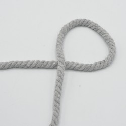 Corde 8 mm épais gris argenté