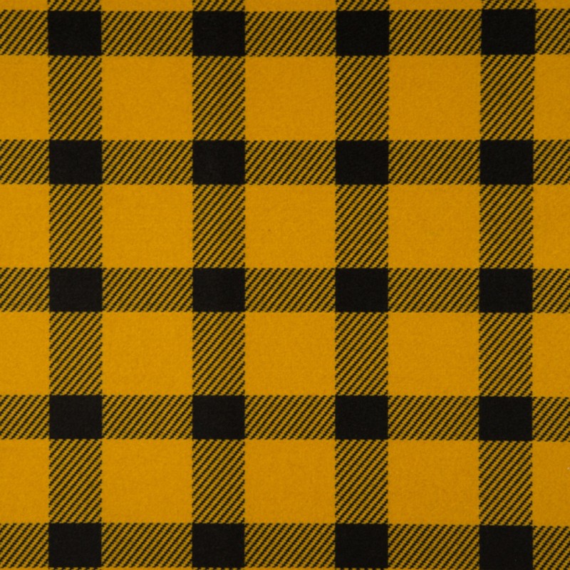 Tissu pour manteau Glasgow Check jaune moutarde