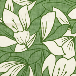 Linen washed flowers on green