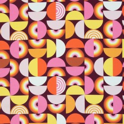 Geometric Pattern retro rosa beere by Lycklig Design
