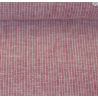 Baumwoll-Leinenmischgewebe rot-weisse Streifen Paul