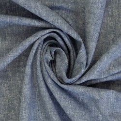 Baumwoll-Leinenmischgewebe jeansblau melange Paul