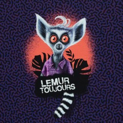 Lemur toujours by Thorsten Berger violet tissu à panneau