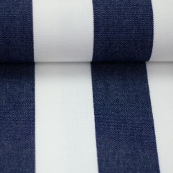 Tissu extérieur traité Teflon Rügen bleu blanc