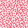 Viscose red flowers on white