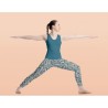 copy of Jersey Yoga / Fitness Blumen petrol-blau