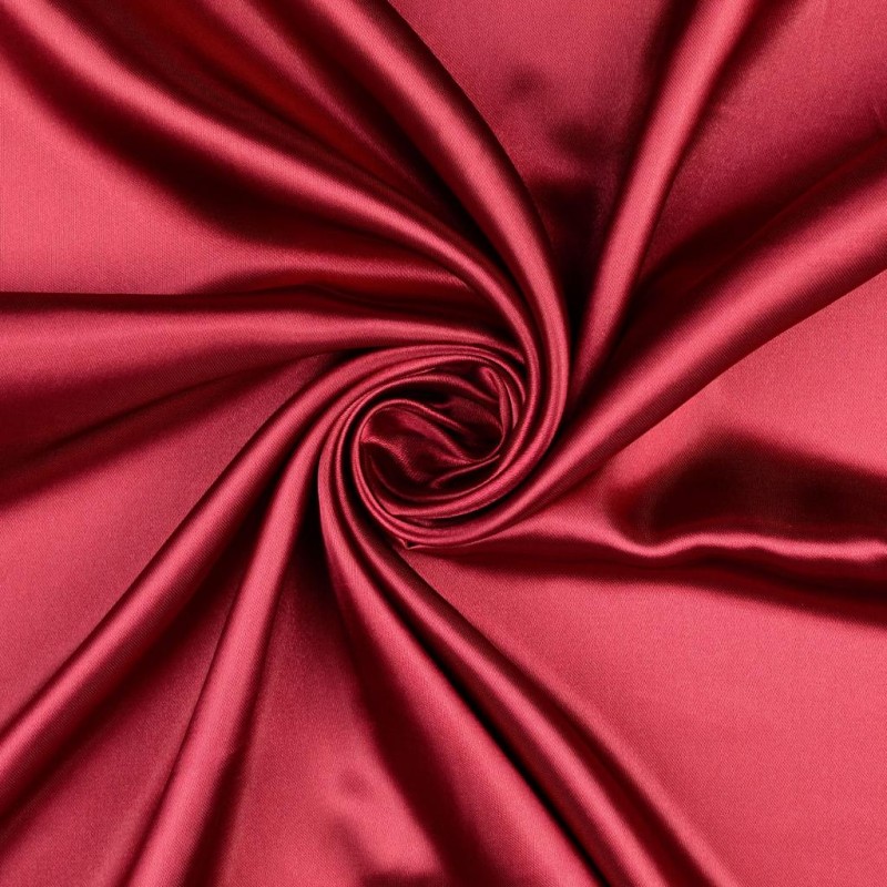 Satin plain bordeaux