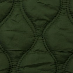 Tissu matelassé ouaté revers moumoute khaki Matilda