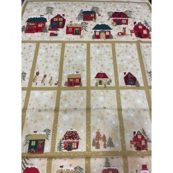 Christmas calendar "Village" beige