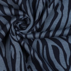 Sweat minky zebra blue Alpfleece