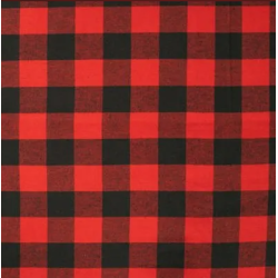 Flanel rot-schwarz grosse Quadrate