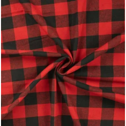 Flanel rot-schwarz grosse Quadrate