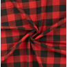 Flanel rot-schwarz grosse Quadrate