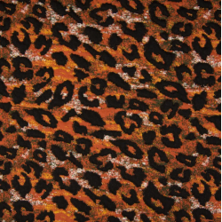 Jacquard panthère/ leo orange