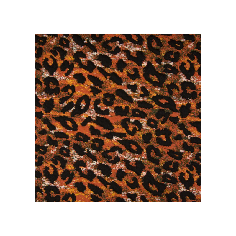 Jacquard panthère/ leo orange