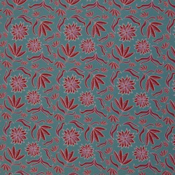 Flowers retro red by Emjo Design