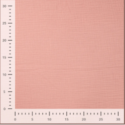 Double gauze plain Blush Pink