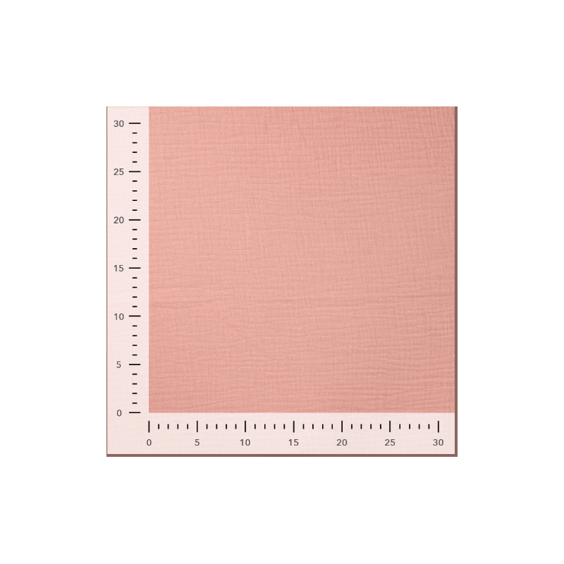 Double gauze plain Blush Pink