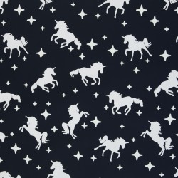 Fabric for rain jackets color changing unicorn