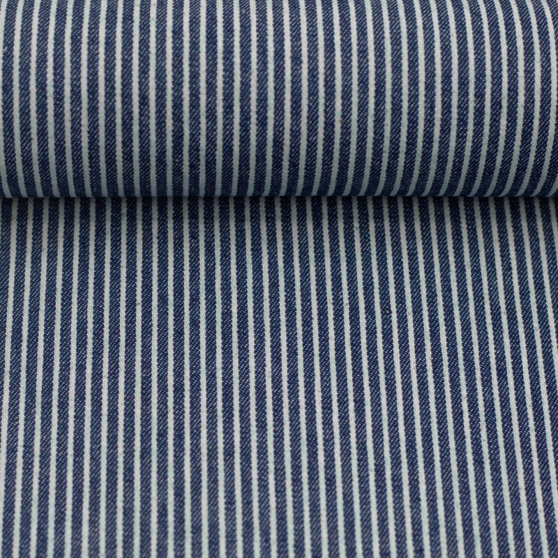 Jeans stripes navy-ecru