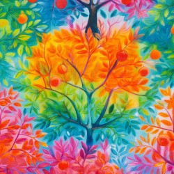 Canvas Colored trees